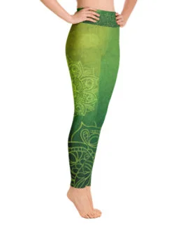Green Meditation Yoga Leggings